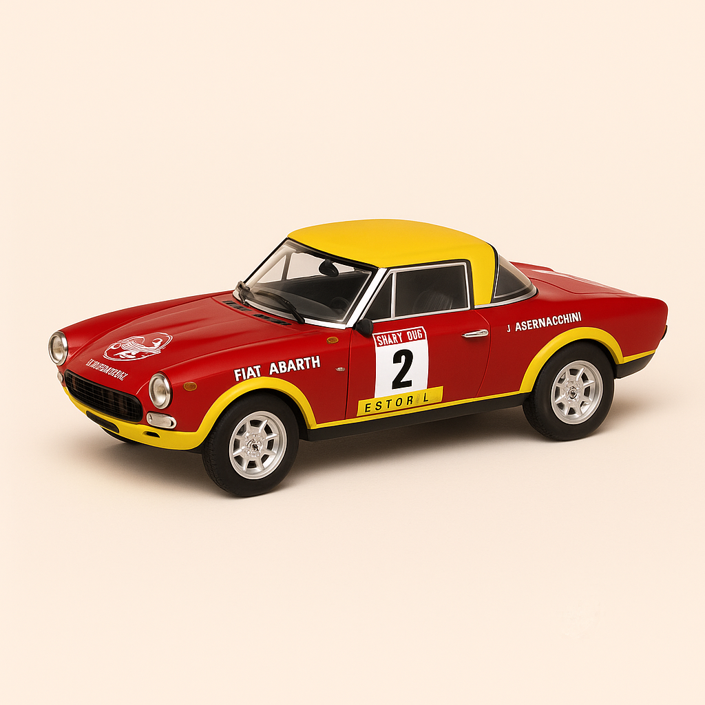 Fiat 124 Abarth Spider - Rallye vu Portugal 1974 (Massstaf 1:24)