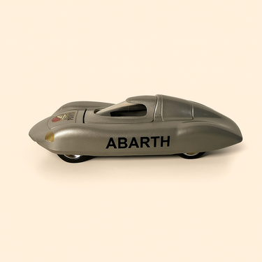 Photo professionnelle de la voiture miniature Fiat Abarth Grise Solido Dans Boite En Carton - Image clean haute qualité