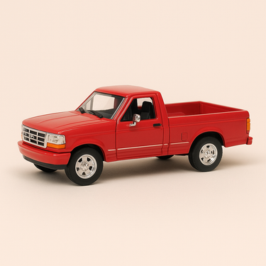 Photo professionnelle de la voiture miniature Ford F 150 Pick Up Rouge De 1995 Voiture Americaine - Image clean haute qualité