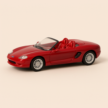 Photo professionnelle de la voiture miniature Ford Mustang Mach 3 Rouge Voiture Americaine - Image clean haute qualité