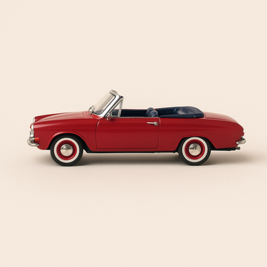 Photo professionnelle de la voiture miniature Ford Taunus Badew Rouge Collection Detailcars Article N 184 - Image clean haute qualité