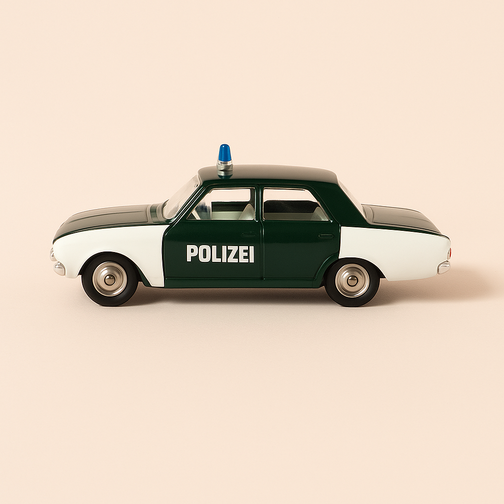 Ford Taunus Policía Dinky-Toys verde y blanco (Ediciones Atlas)