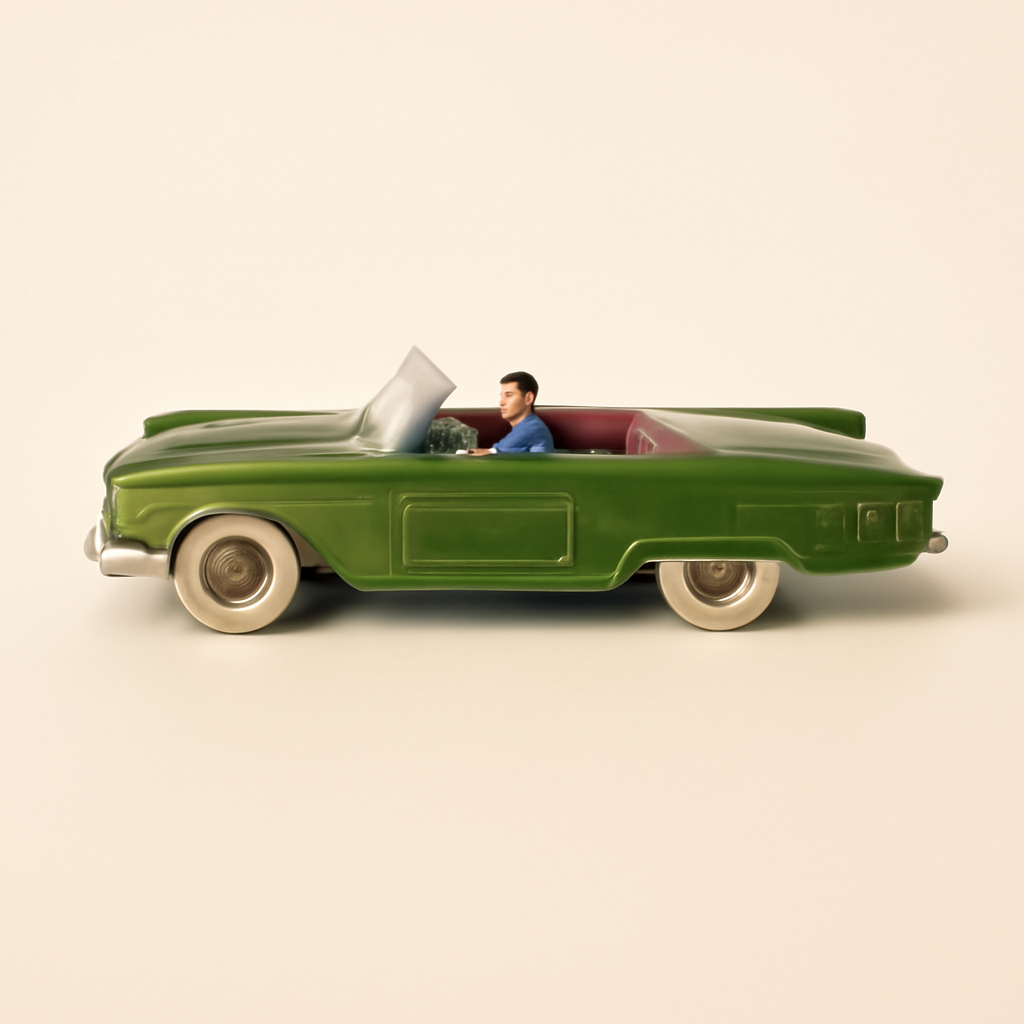 Ford Thunderbird green convertible Dinky-Toys (Editions Atlas)