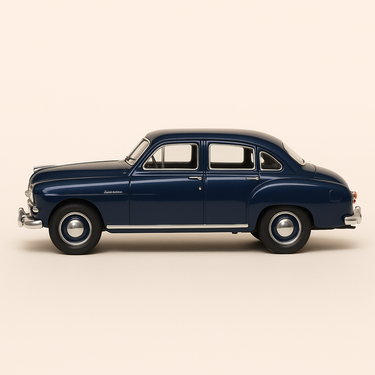 Photo professionnelle de la voiture miniature Ford Vedette Bleue Foncee De 1953 Echelle 1 24Eme - Image clean haute qualité