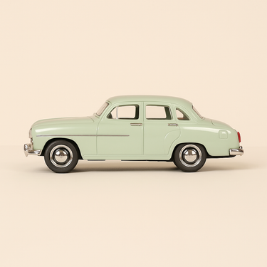 Photo professionnelle de la voiture miniature Ford Vedette Decouvrable Vert Pale Solido Reference 45100 - Image clean haute qualité