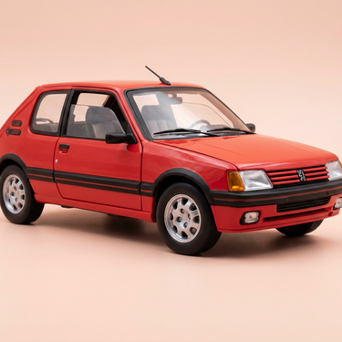 Voiture miniature - Peugeot 205 GTI rouge - Solido (Echelle 1/18ème)