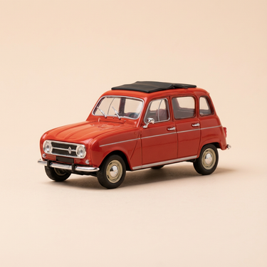 Voiture miniature - Renault 4L couleur orangée? de 1961/1962 - Vitesse référence L111C (boite carrée)