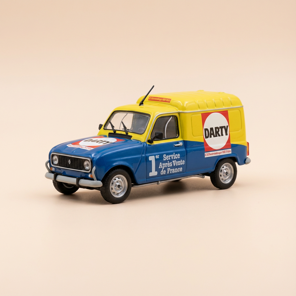 Renault 4F6 giel a bloo DARTY vu 1986