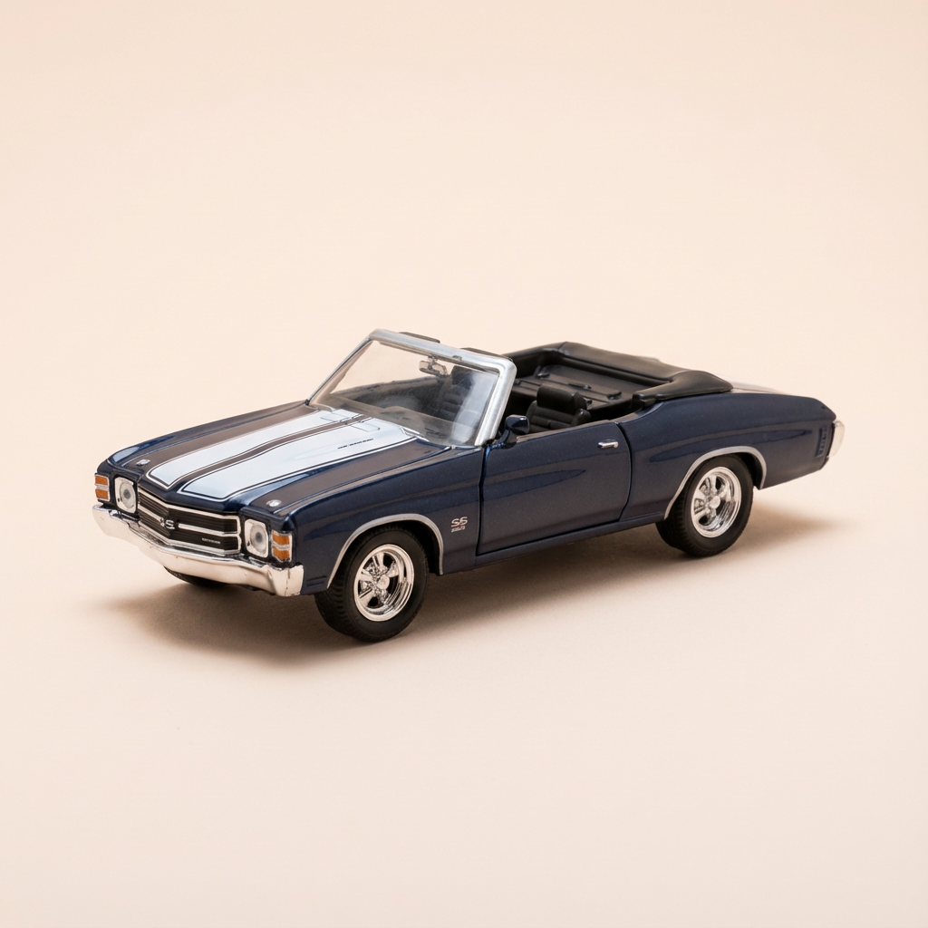 Voiture miniature - Chevrolet Chevelle SS 454 bleue et blanche