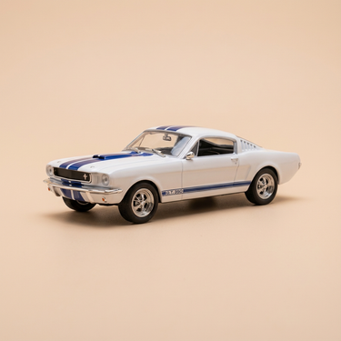 Voiture miniature - Shelby 350GT blanche et bleue