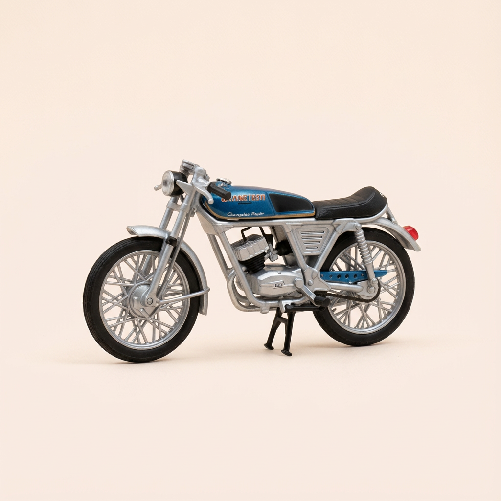 Moto Gitane Testi Champion Super bleue et noire de 1973 (échelle 1/18ème)