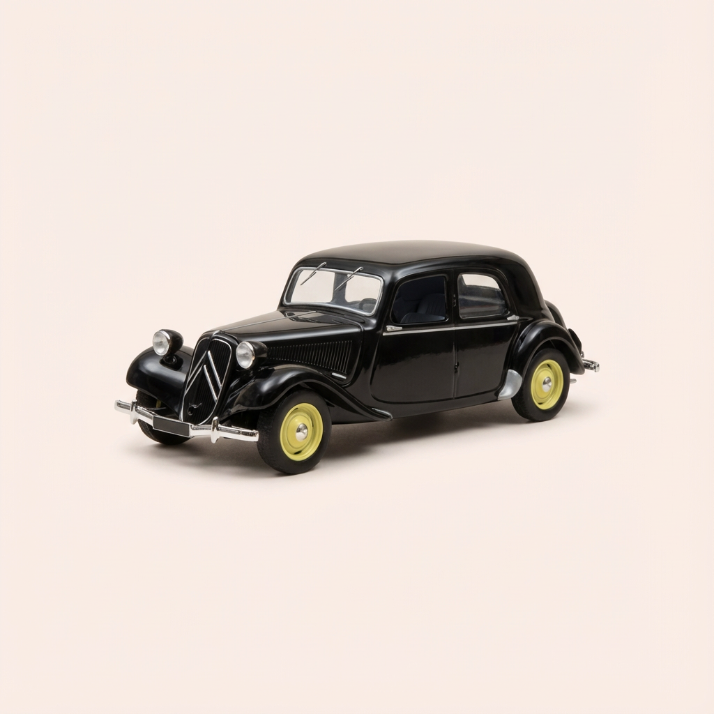 Citroën Traction 11 negra - A Nacional 7 - a estrada azul