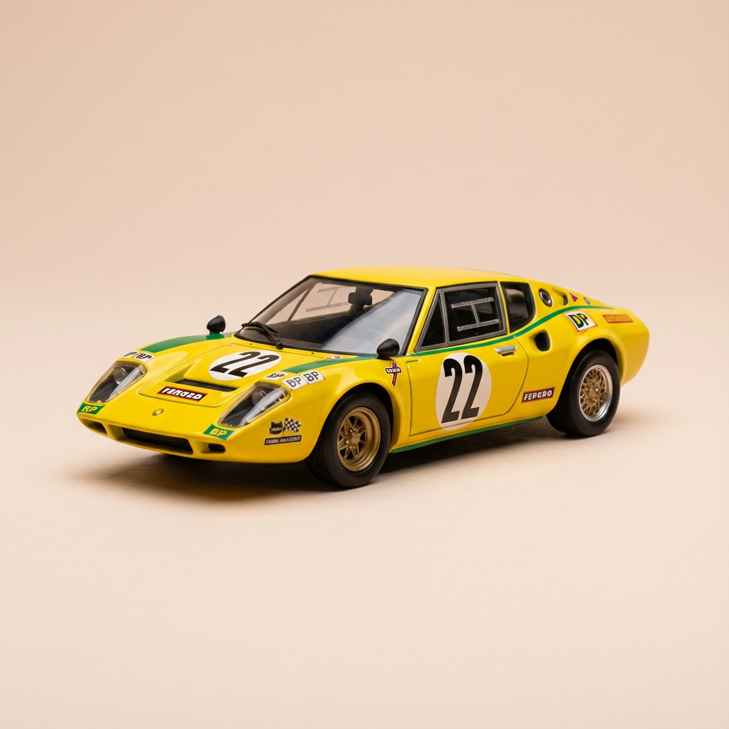 Ligier JS2 jaune et verte N°22 24 du Mans de 1972 - Spark