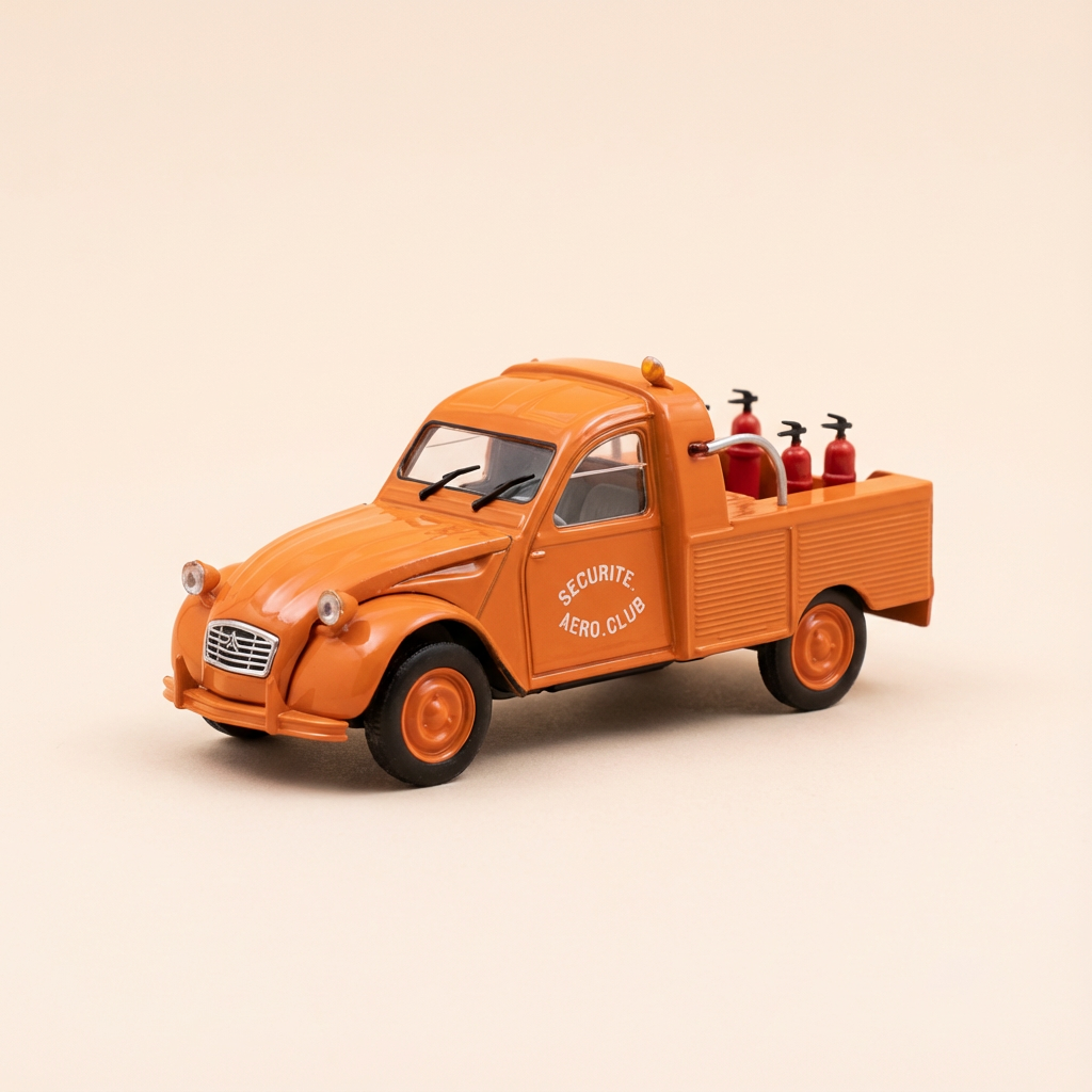 Citroën 2 CV orange Sicherheits-aéroclub