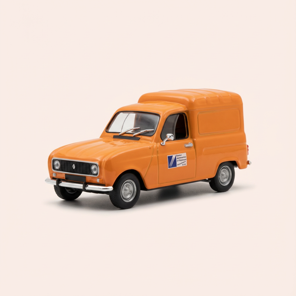 Renault 4 furgão laranja - La Nationale 7 - a rota azul