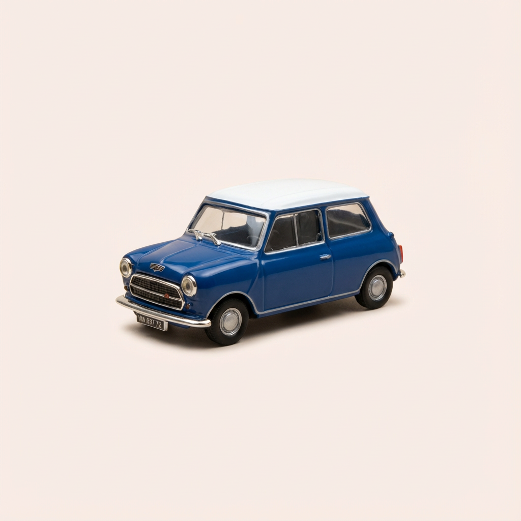 Austin mini blo - La Nationale 7 - déi blo Strooss