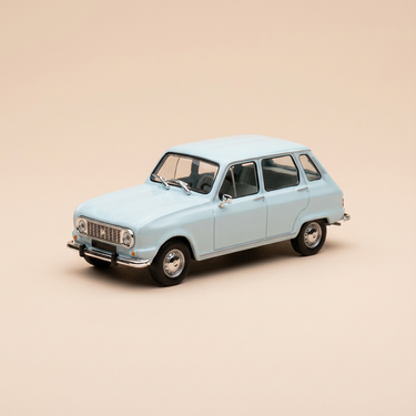 Voiture miniature - Renault 6 bleue - La Nationale 7 - la route bleue