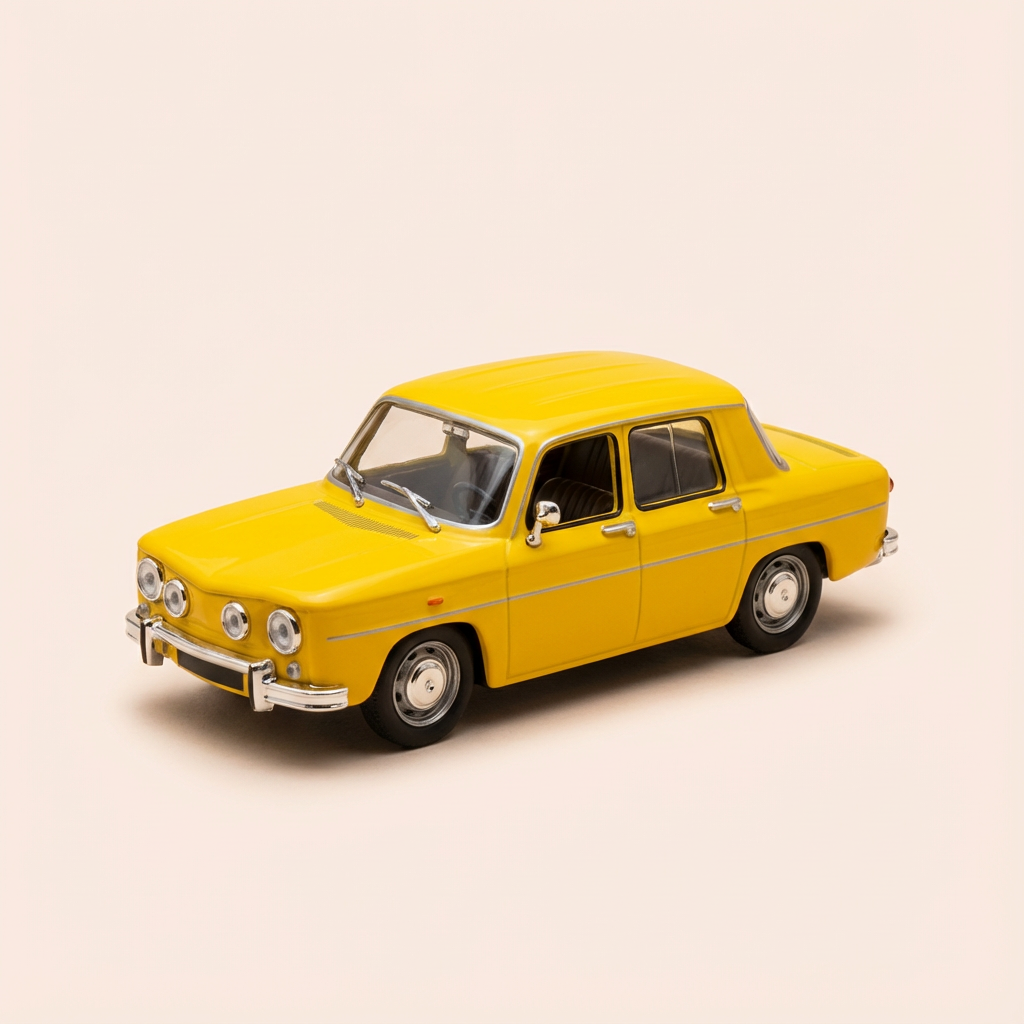 Renault 8S amarilla - La Nationale 7 - la carretera azul