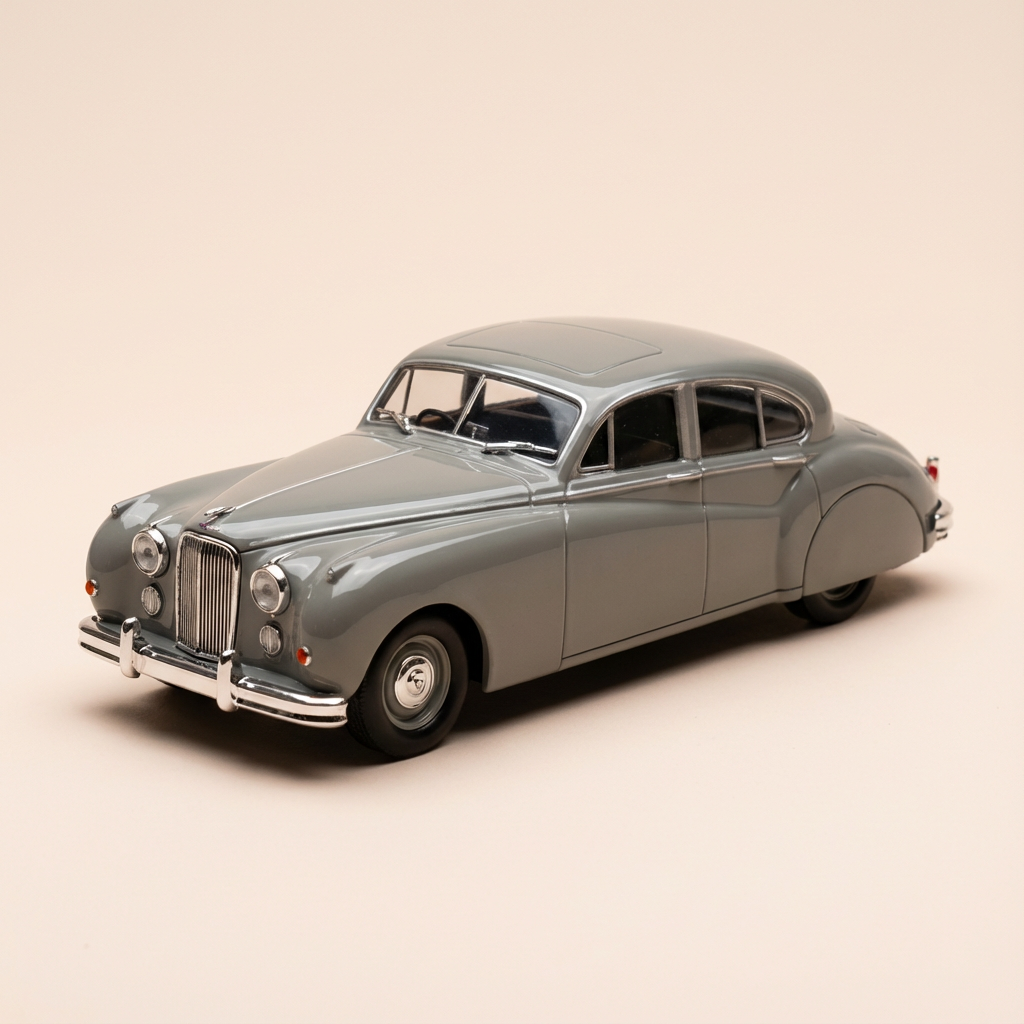 Jaguar MK VII gri - La Nationale 7 - d'blauen Strooss