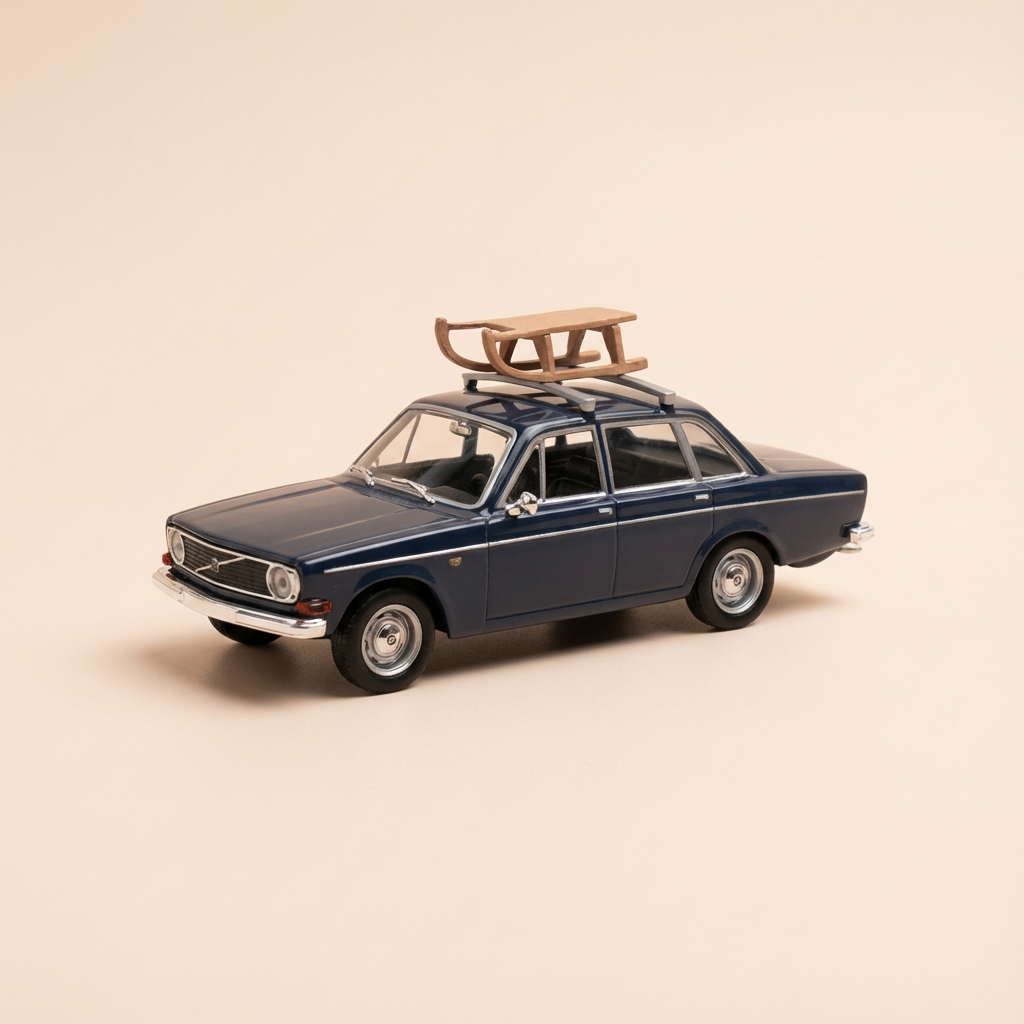 Volvo 144 bleue - La Nationale 7 - la route bleue