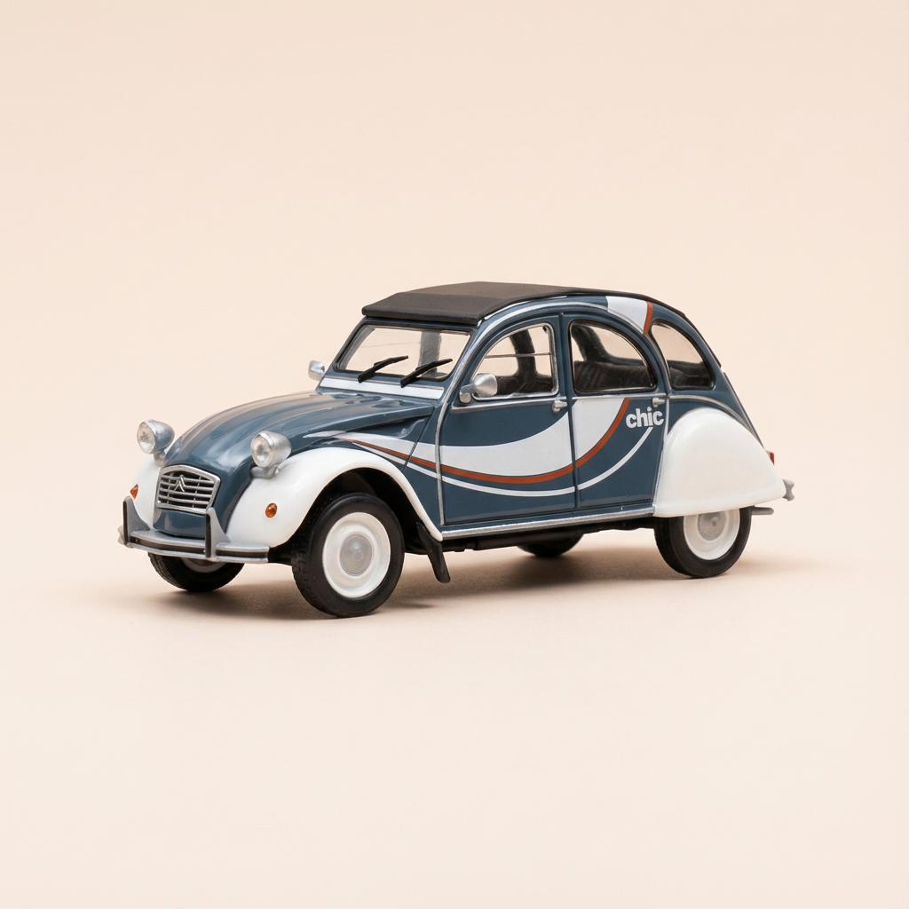 Citroën 2 CV Chic Gray and White (in Blister) - Eligor