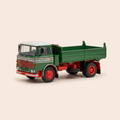 Voiture miniature - Camion plateau Skoda Liaz 706MTS (Tchécoslovaquie 1969) - camion vert et toit de cabine blanc