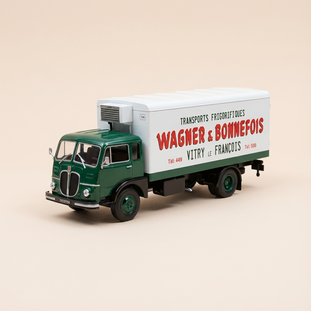 Fiat 643N Refrigerated Truck Green and White (Wagner & Bonnefois Refrigerated Transport)