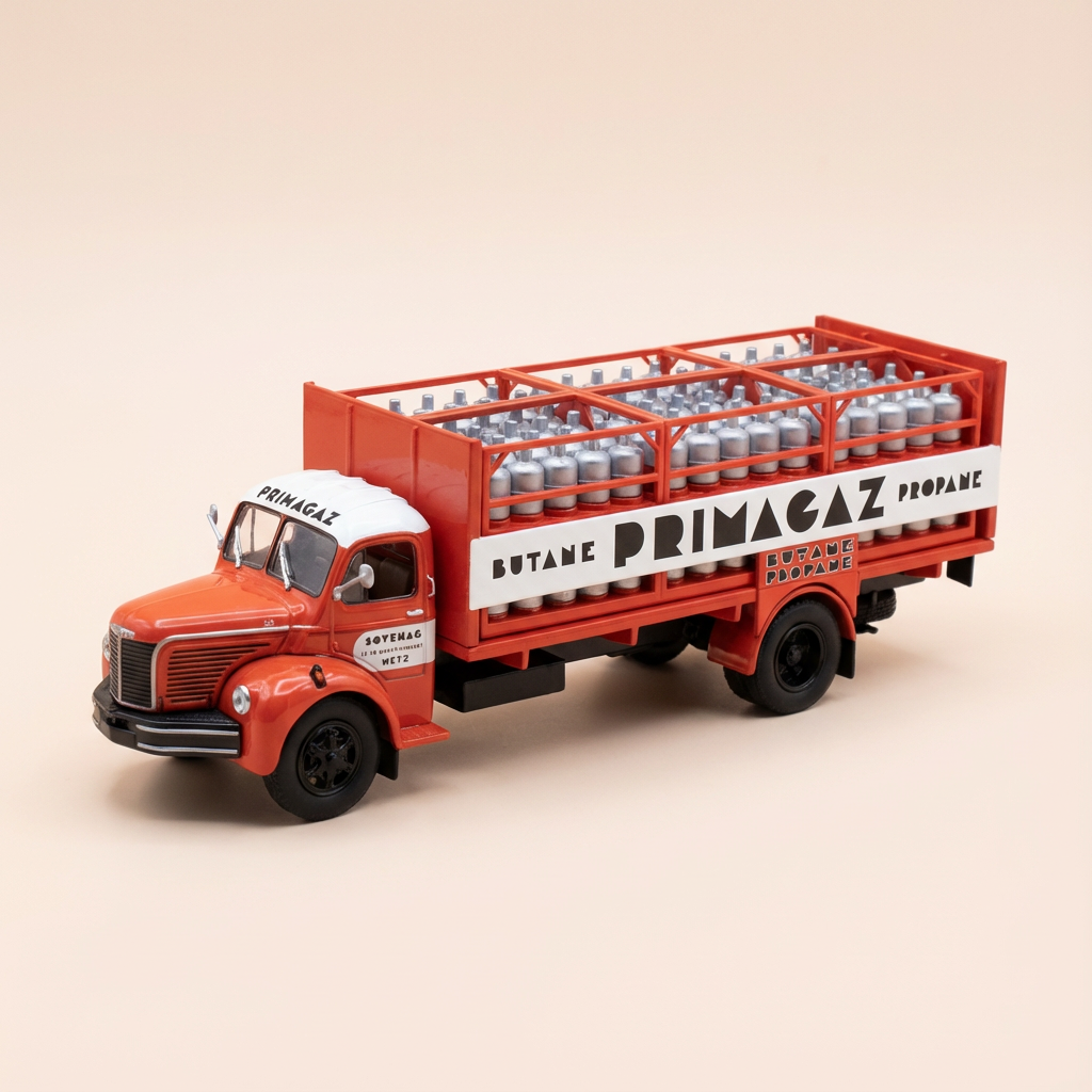 Camion Berliet GLR 8R rouge - camion transport de bouteilles de gaz