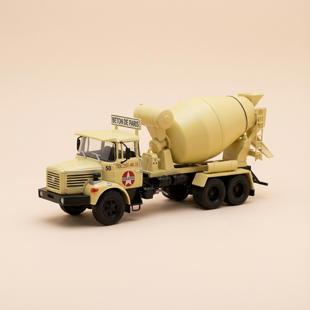 Camion toupille porte-malaxeur JAUNE PMH 12 6X4 - beton de Paris