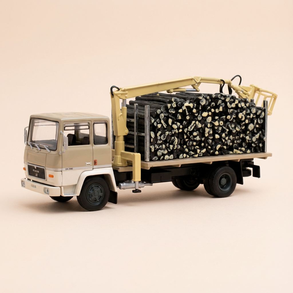Camion Berliet GR 260 beige - camion transport de bois