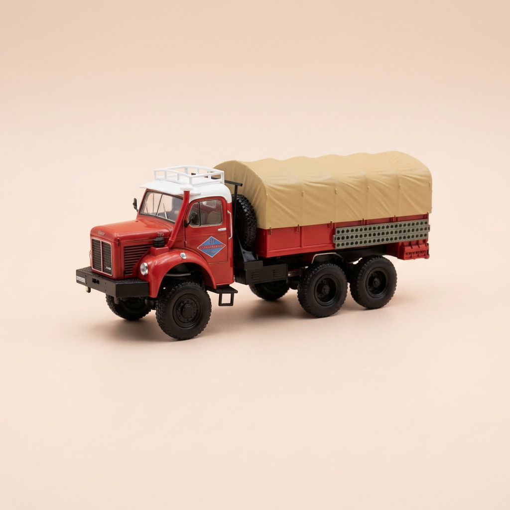 Berliet GBC 8 M 6x6 Gazelle - rout Camion mat brong Planch