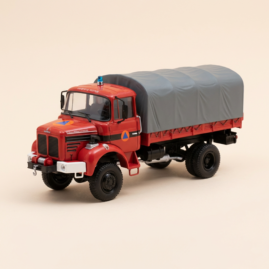 Camion Berliet L 64 M3 de la sécurité civile (avec blister et carton)