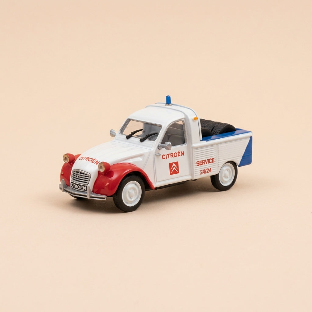 Citroën 2 CV Pick-up "CITROEN SERVICE" blau, weiß und rot