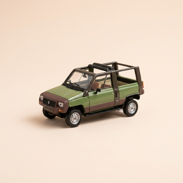 Voiture miniature - Renault Rodéo 5 4 saisons Teilhol de 1983 verte et marron