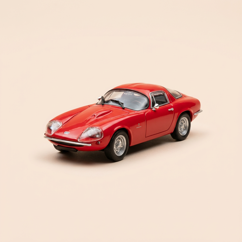 Renault Sovam 1100VS rouge de 1967 (voiture rajoutée sur un socle)