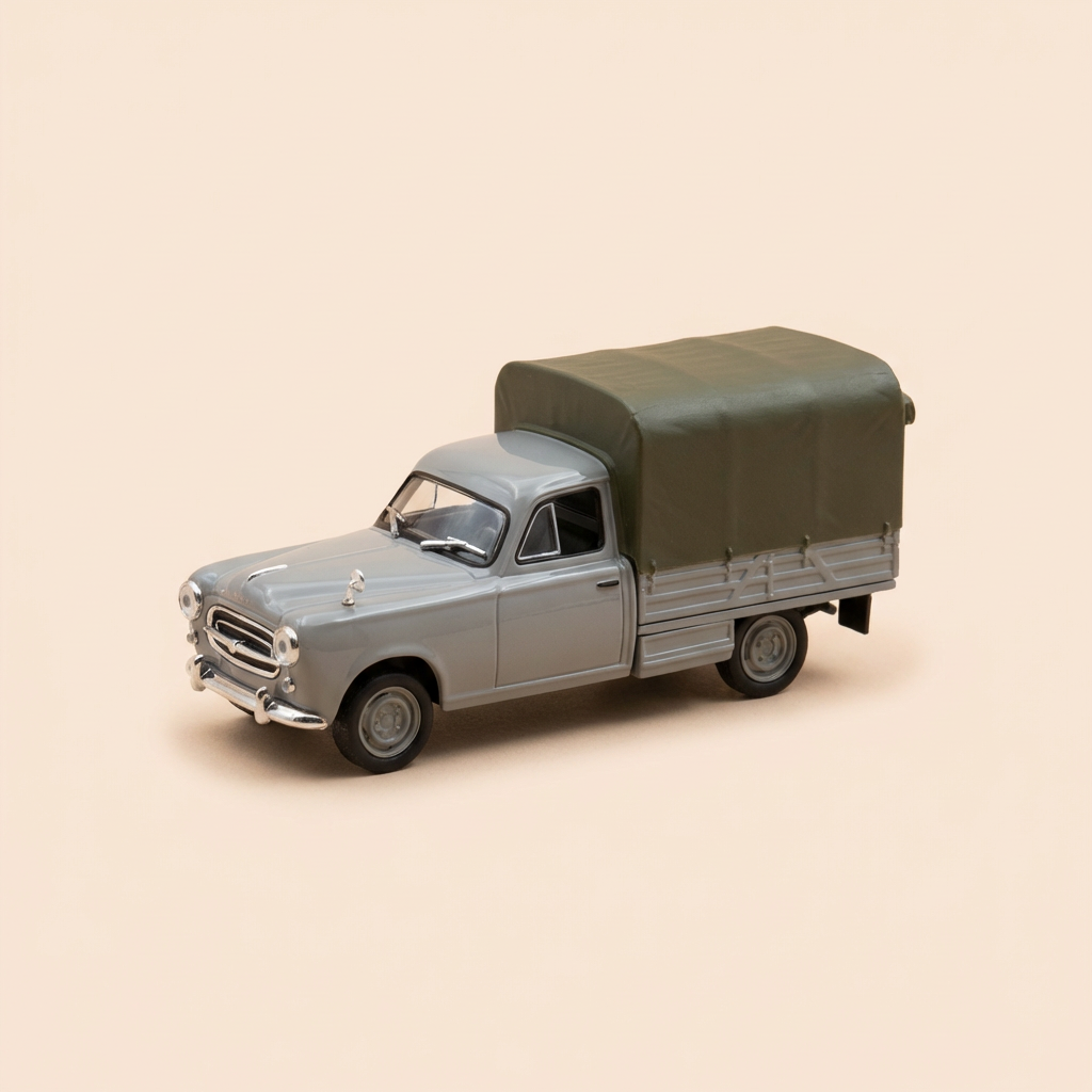 Peugeot 403 pick-up cinza com lona - A Nacional 7 - a estrada azul