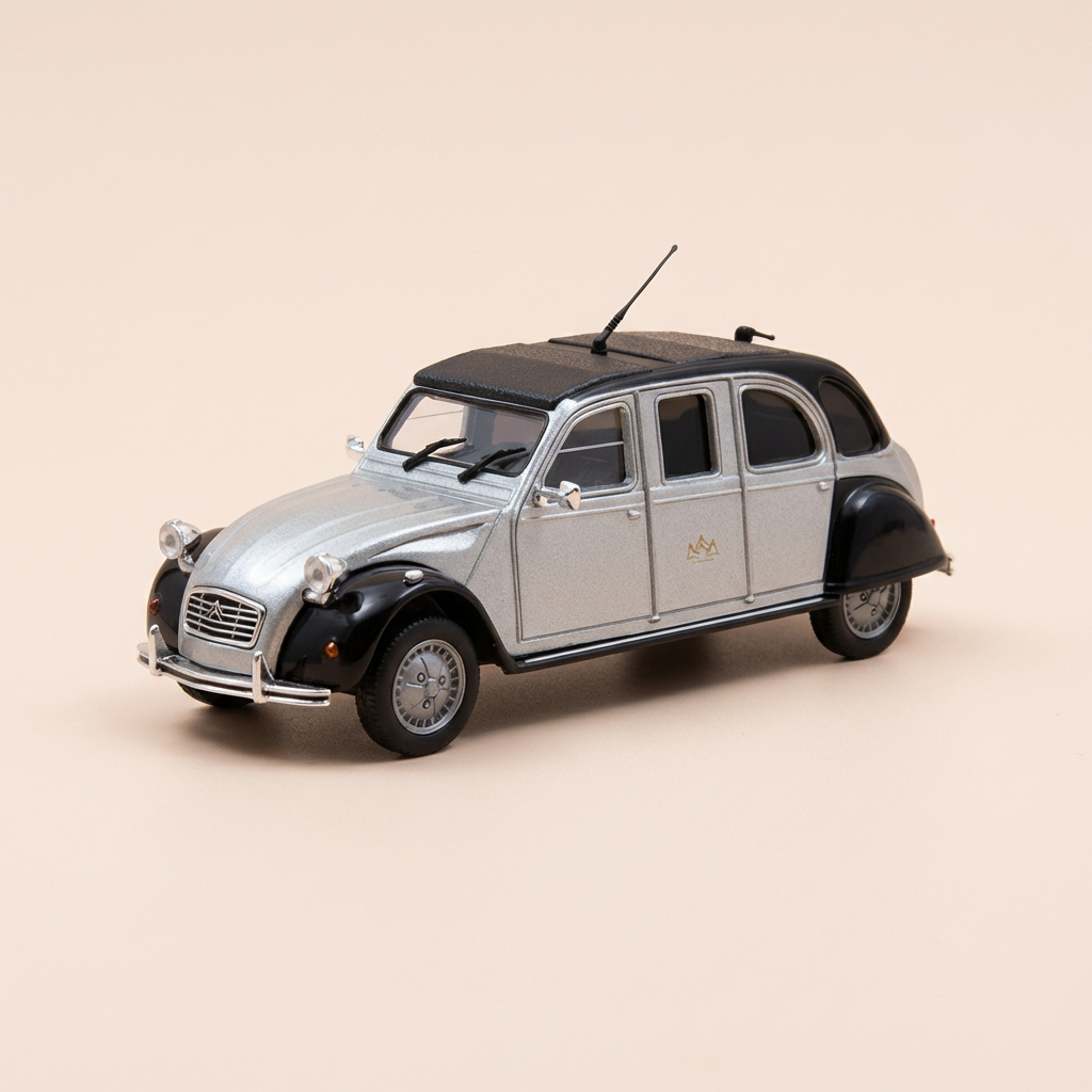 Citroën 2 CV Limousine Grau und Schwarz - Norev