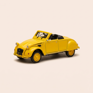Voiture miniature - Citroën 2 CV Azelle jaune - Norev