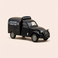 Voiture miniature - Citroën 2 CV AZU fourgonnette tôlée noire SECOURS ROUTIERS - Norev