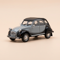 Voiture miniature - Citroën 2 CV Charleston noire et grise - Eligor