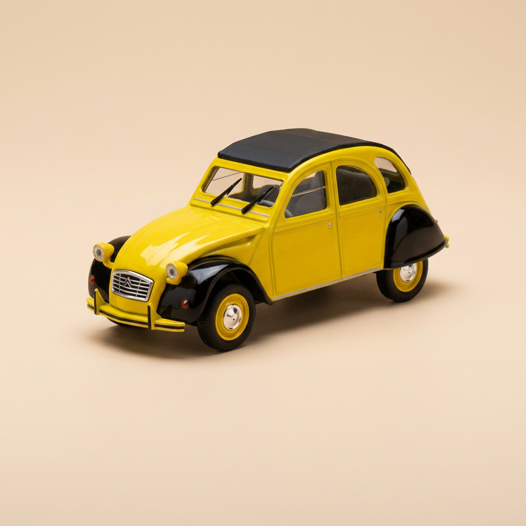 Citroën 2 CV 6 Charleston giel a schwaarz - Norev