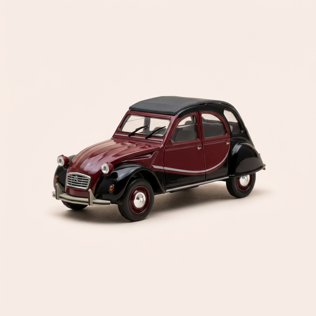 Citroën 2 CV 6 Charleston bordeaux e nera - Norev