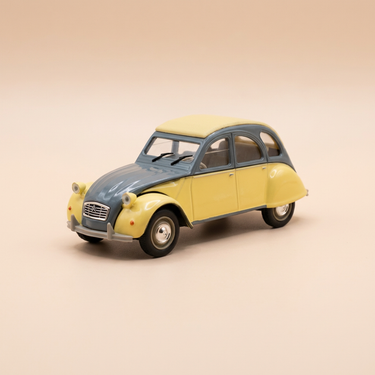 Voiture miniature - Citroën 2 CV 6 Dolly beige et grise - Norev