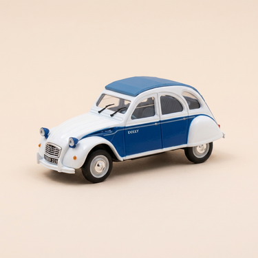 Voiture miniature - Citroën 2 CV 6 Dolly bleue et blanche - Norev