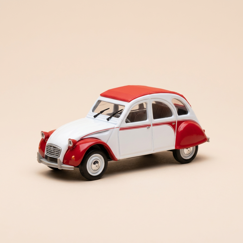 Citroën 2 CV 6 Dolly biała i czerwona - Norev