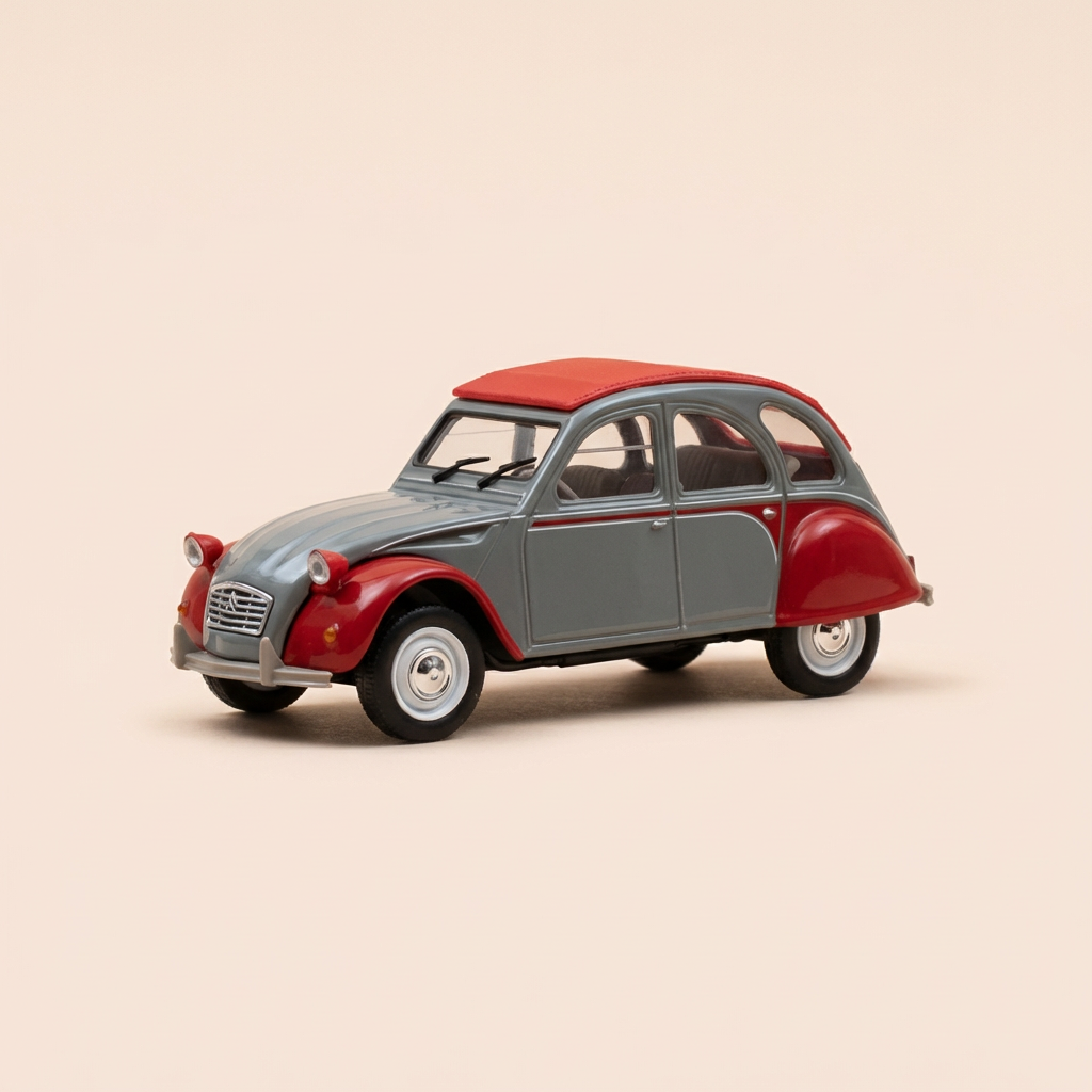 Citroën 2 CV 6 Dolly grise et rouge - Norev (sous blister)