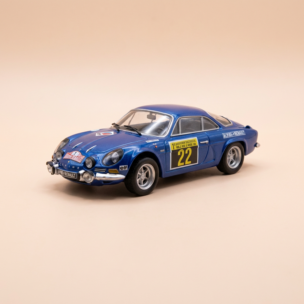 Renault Alpine berlinette A110 blo Nummer 22 - rallye d'Italia - San-Rémo aus 1970 (an Blister)