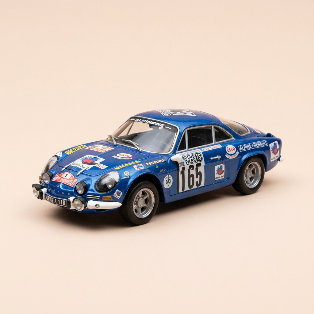 Renault Alpine A110 bleue numéro 165 - tour de France de 1975 (sous blister)