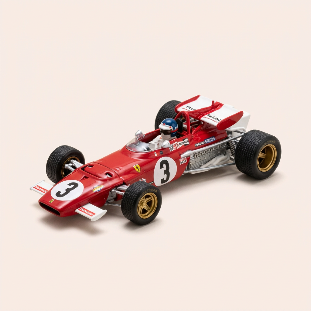 Ferrari 312 B rouge numéro 3 de 1970 - Formule 1 - Jacky Ickx (blister)