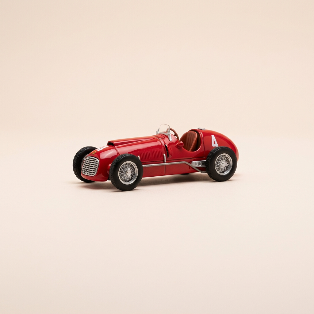 Ferrari 275 F1 vermelho número 4 de 1950 - Fórmula 1 - Alberto Ascari